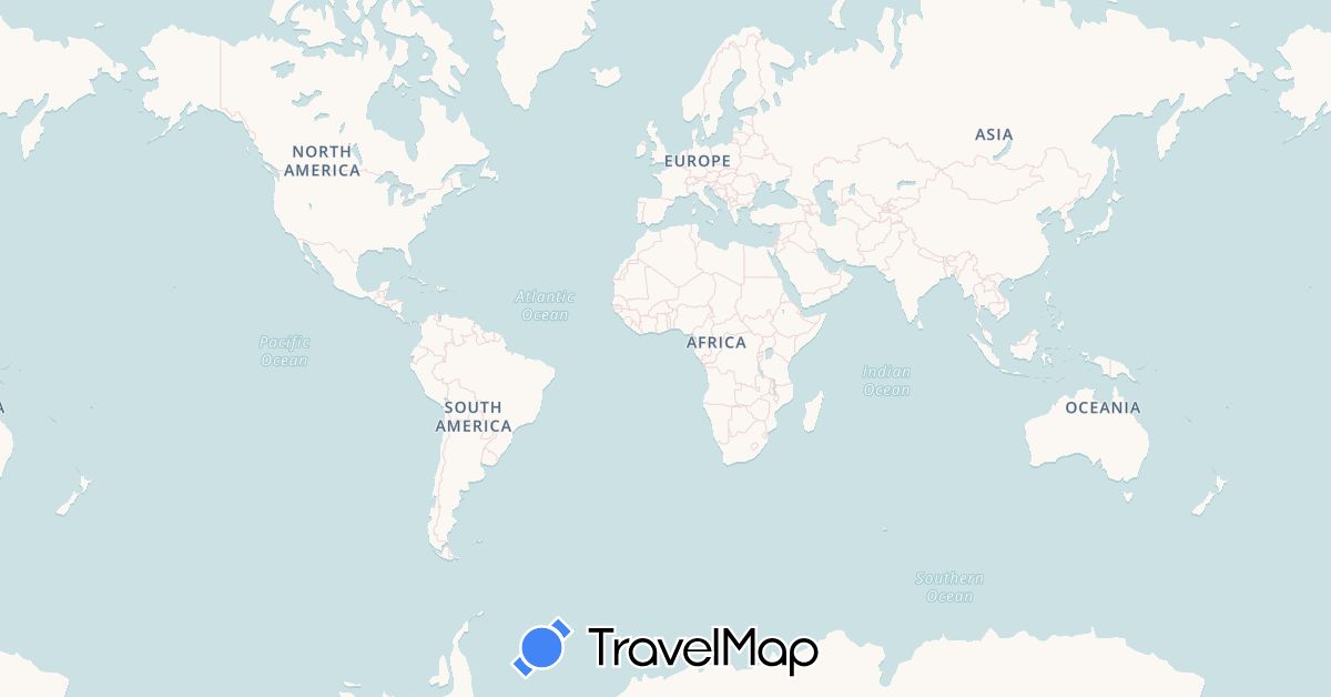 TravelMap itinerary: driving, boat in Antigua and Barbuda, Australia, Bahamas, Belize, Costa Rica, Cuba, Cyprus, Dominican Republic, Spain, Fiji, France, Greece, Honduras, Italy, Jamaica, Malta, Mexico, New Zealand, Panama, Tonga, United States, Vanuatu, Samoa (Asia, Europe, North America, Oceania)